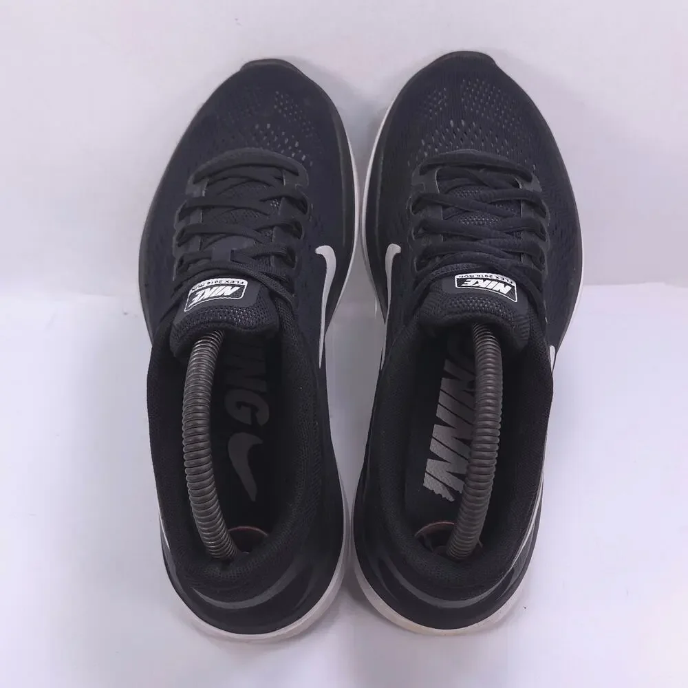 Nike Flex 2016 Run Athletic Running Shoe Womens Size 8 830751-001 Black White